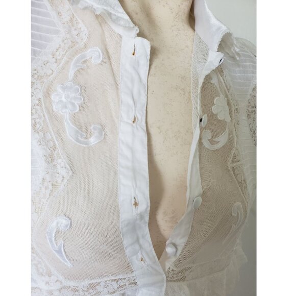 Vintage Eatons MADE IN ITALY long nightgown 100% cotton LARGE - Picture 9 of 9